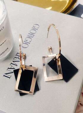 925 Silver Sexy Exaggerated Ear Ring Geometric Large Earring
