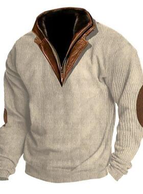 Standing collar men's sweater autumn and winter loos