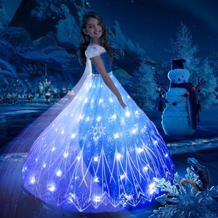 Uporpor Frozen Princess Elsa Up Dress for Girls Ki群峮峮裙子