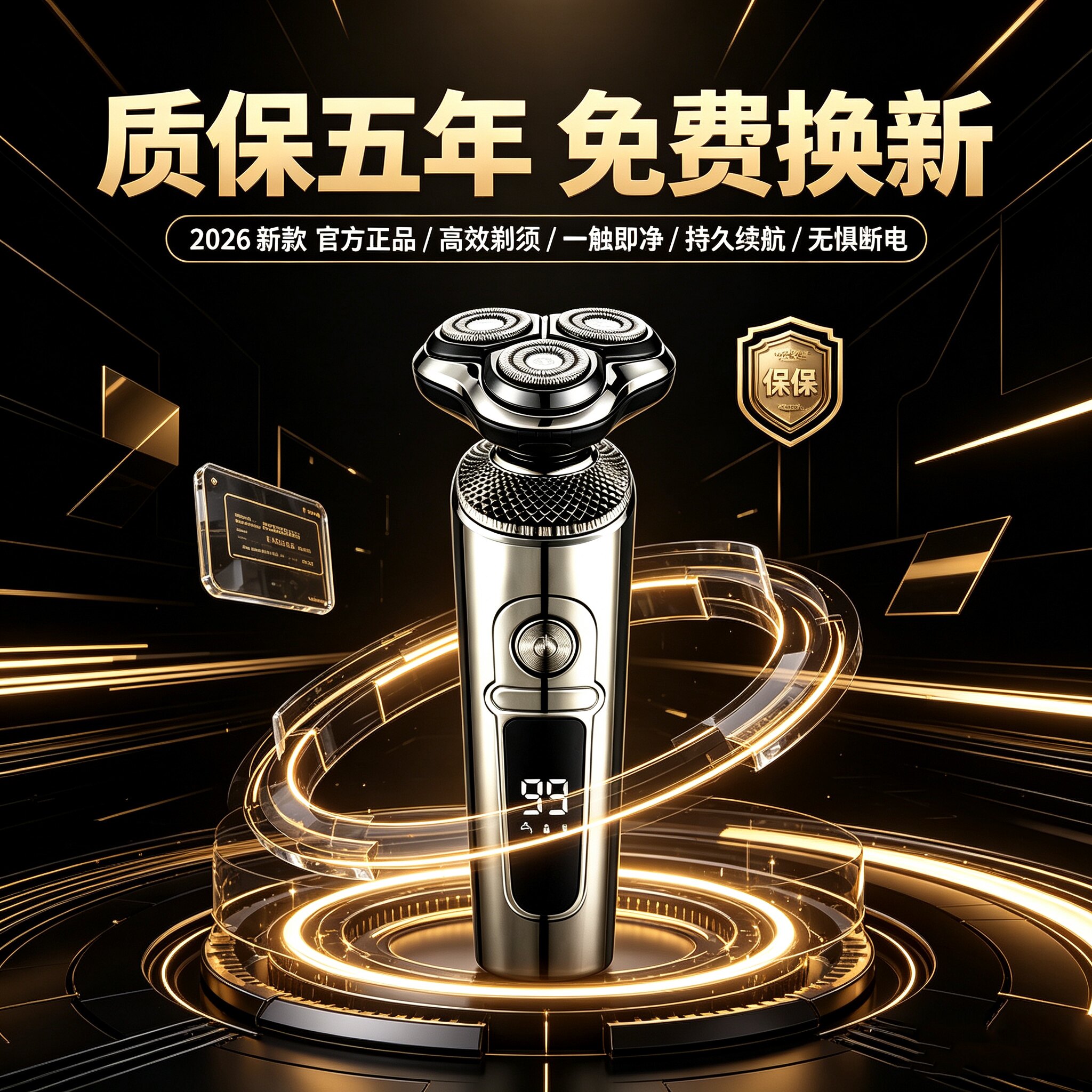 2026新款科先锋智能数显剃须刀电动男士刮胡刀多功能官方旗舰店