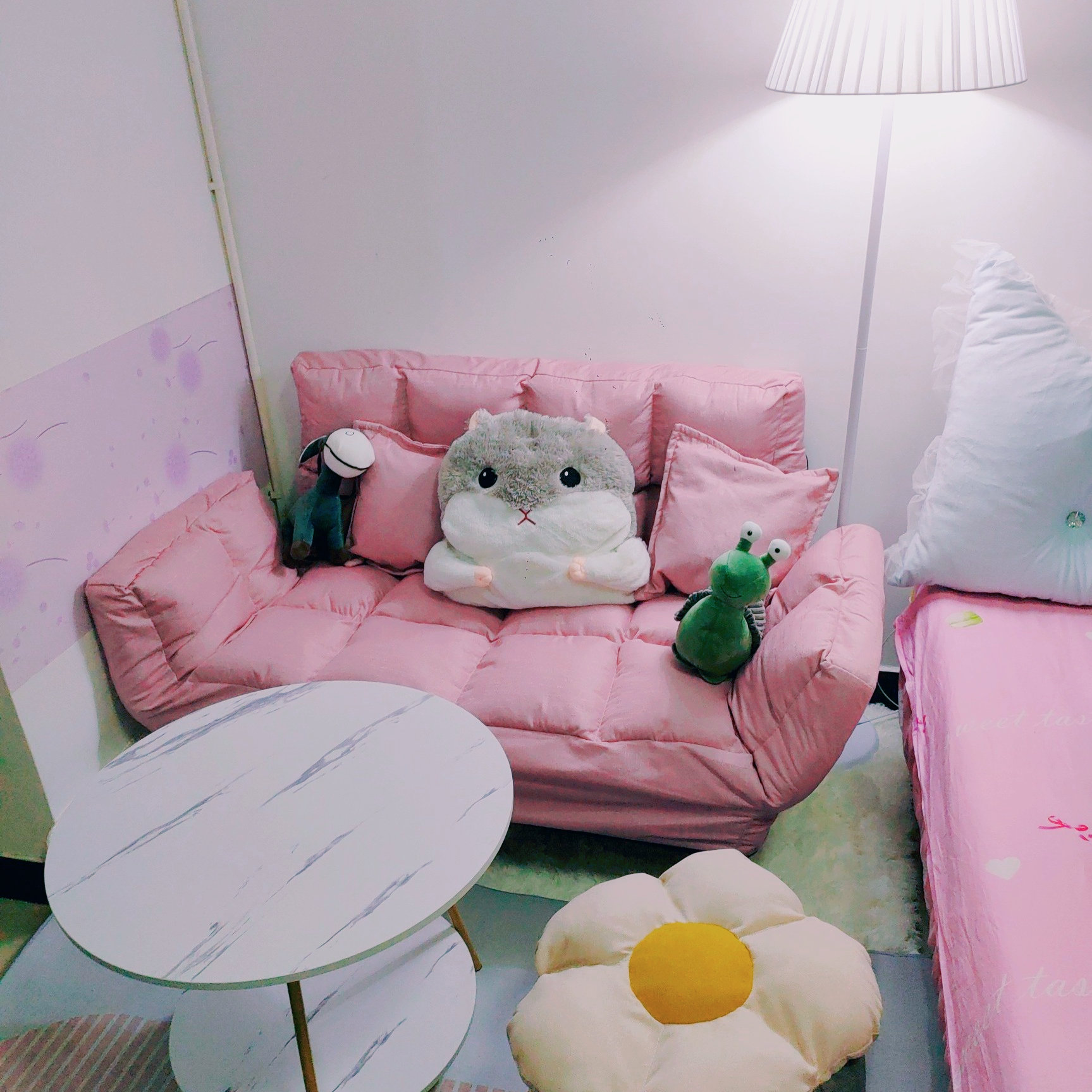 懒人沙发榻榻米床单人双人可折叠小户型椅子女生可爱卧室网红躺椅