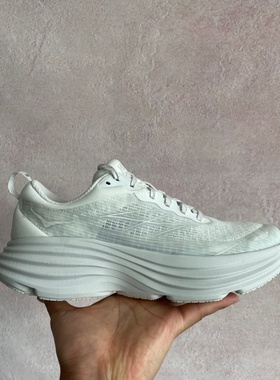 HOKA ONE ONE Bondi 8 Caged White CosmicGrey跑步鞋1155391-WMC
