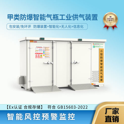 防爆工业双层气瓶储存柜 气体探测丙烷乙炔氢气氮气氢气全钢瓶柜