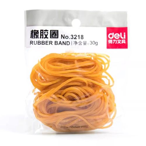 得力橡皮筋办公用品黄色乳胶圈一次性牛皮筋财务橡胶圈SJJF-1