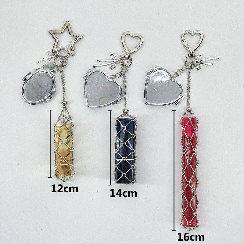 跨境爆款网兜不锈钢锌合金化妆镜包包挂件便携式护手霜口红收纳网,服饰配件/皮带/帽子/围巾,钥匙扣,淘宝优惠券,粉丝福利购,淘宝优惠卷