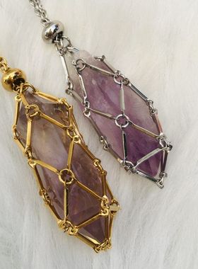 新款三棱棒立体设计天然水晶尖