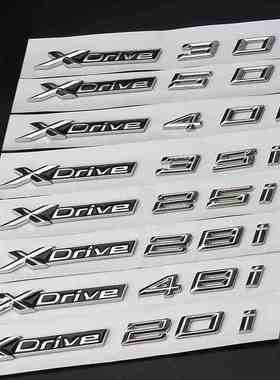 适用宝马Xdrive35I叶子板侧标X1 X3 X5 X6 20i 28i 40i四驱排量标