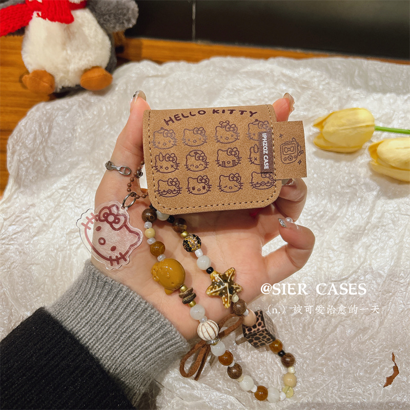 满屏kt华为皮质耳机壳