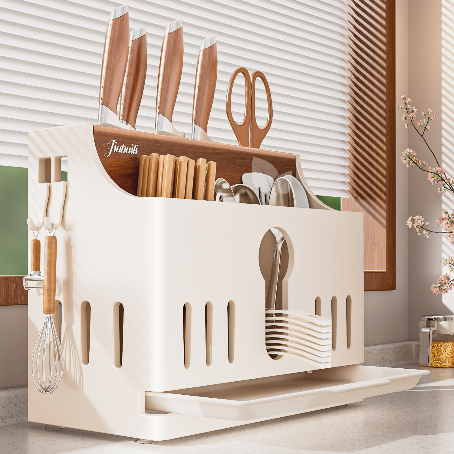 2026新款不锈钢厨房刀架免打孔置物架筷笼多功能菜刀具一体收纳盒,厨房/烹饪用具,厨房置物架/置物柜/角架,淘宝优惠券,粉丝福利购,淘宝优惠卷