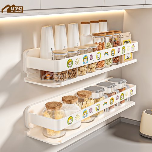 厨房免打孔吸盘置物架壁挂式刀架锅盖架调味料家用用品大全收纳架