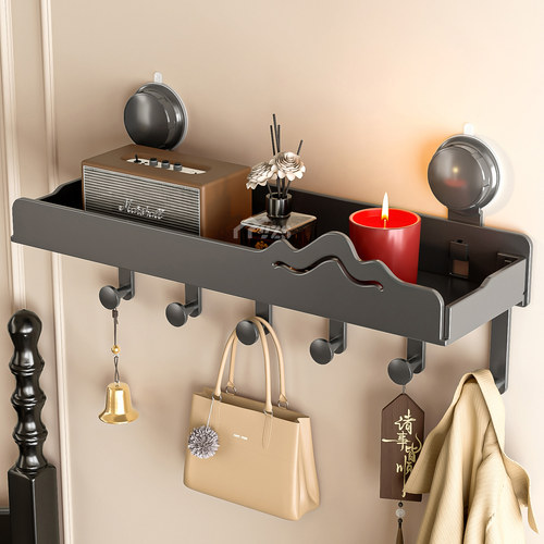 免打孔吸盘门后挂钩挂衣架强力承重卧室门衣帽架置物架门上挂衣架