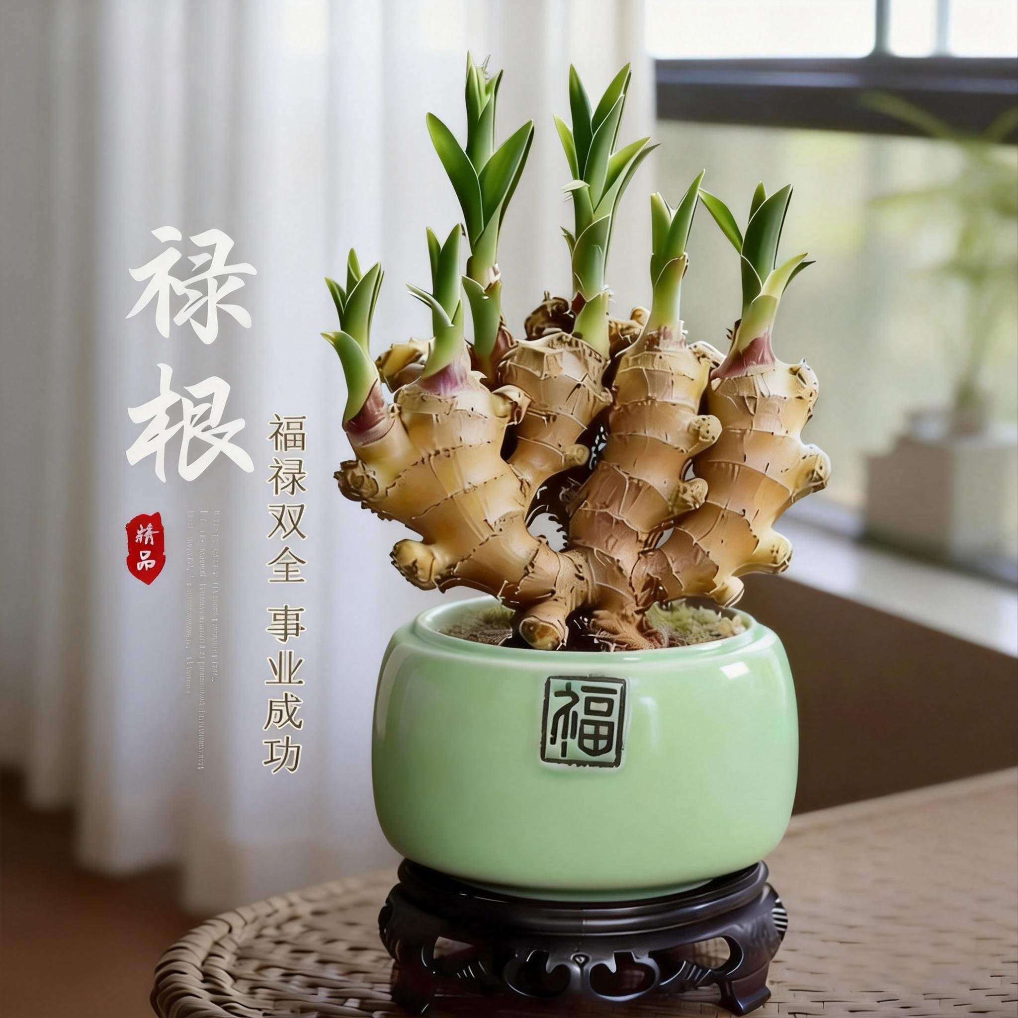 精品禄根盆栽桌面好养