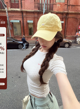 PickRui睿哥 夏季遮阳防晒百搭BB刺绣鸭舌帽女棒球帽新款百搭帽子