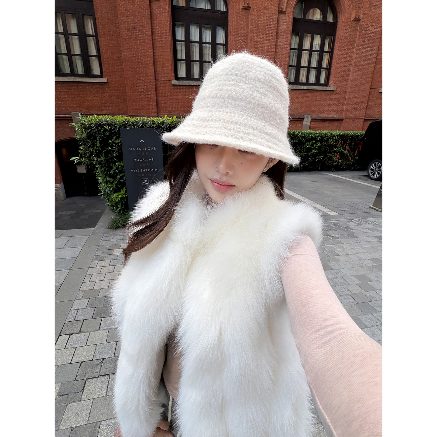 PickRui 睿哥 秋冬素颜神器简约毛呢渔夫帽女百搭盆帽气质水桶帽