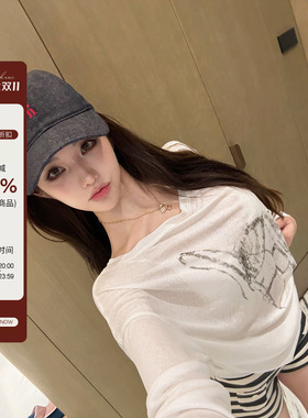 PickRui睿哥 原色牛仔蓝棒球帽夏季新款防晒鸭舌帽女帽显脸小圆顶