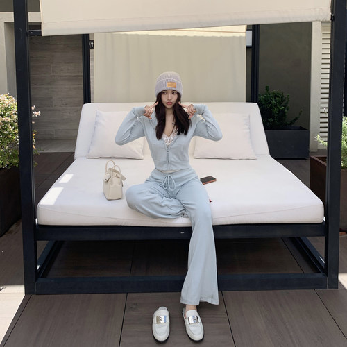 PickRui睿哥 好好rua 软糯连帽卫衣上衣休闲裤运动套装两件套女秋