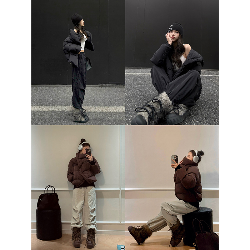 PickRui 睿哥 潇洒小姐 加绒冬季保暖工装裤美式辣妹冬新款长裤