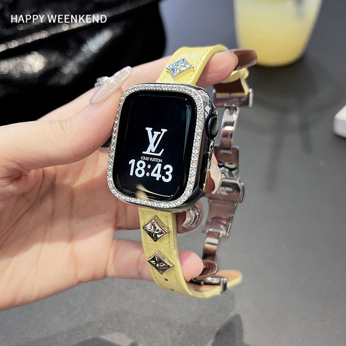 韩版精致铆钉表带适用applewatch