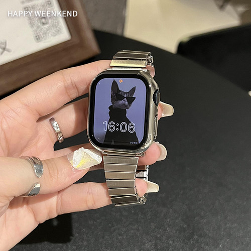 便捷伸缩弹力表带不锈钢适用苹果