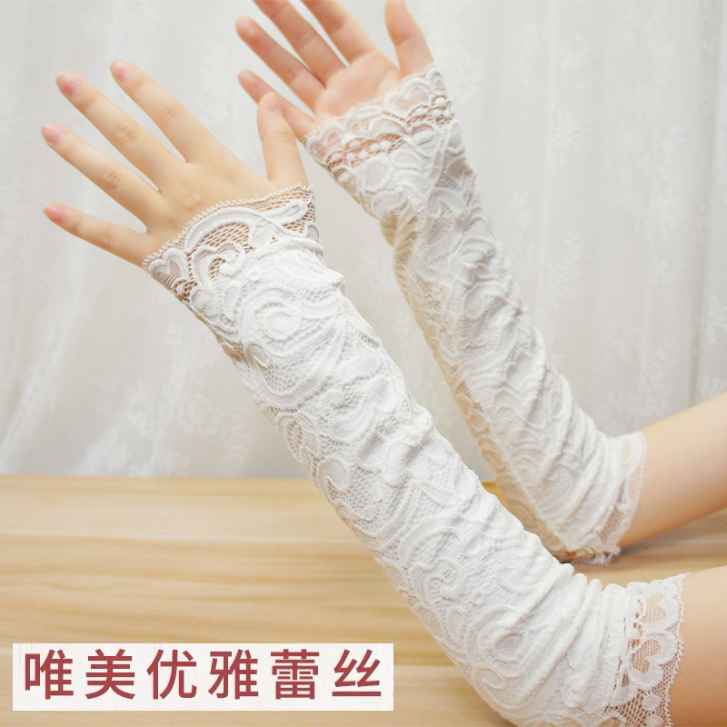 好看假袖头配衣服袖子德绒加厚冬保暖手臂套女士蕾丝假袖子可拆卸