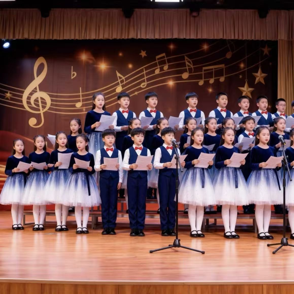 六一儿童合唱演出服中小学生男女童比赛红歌大合唱团朗诵表演服装