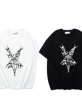 KANYE新款Gosha美式高街宽松yzy侃爷荆棘t恤vultures短袖潮男女夏