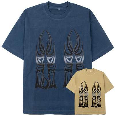 美式高街WHO DECIDES WAR子弹头重磅抽象宽松短袖T恤情侣夏装上衣