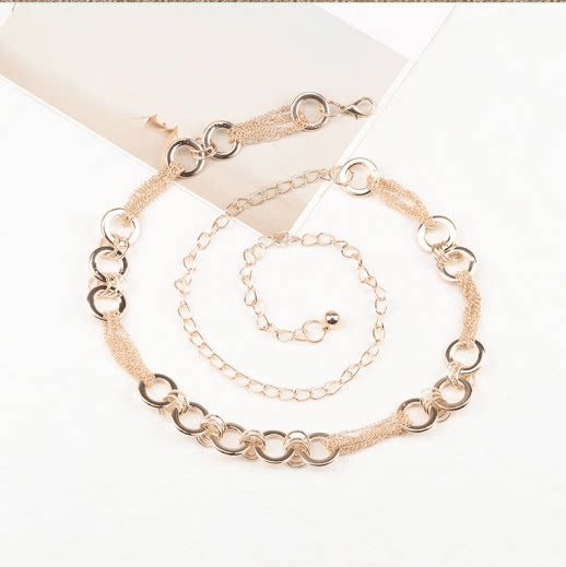 腰链纯14k金时尚加长轻奢质感