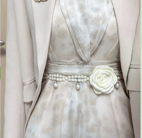 腰带古装链条珍珠配饰小香风