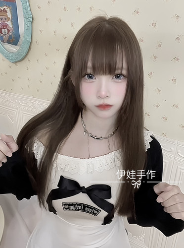 原创手作古早花边蝴蝶结斜肩长T桖裙春秋宽松慵懒风长袖收腰上衣