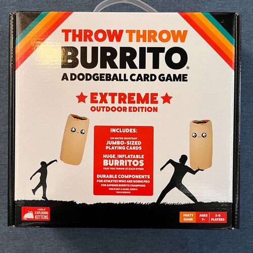 6岁+疯狂扔卷饼户外极限英文版 卡牌+躲避球 Throw Throw Burrito