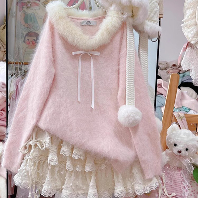 毛线慵懒风高级感软糯毛针织衫