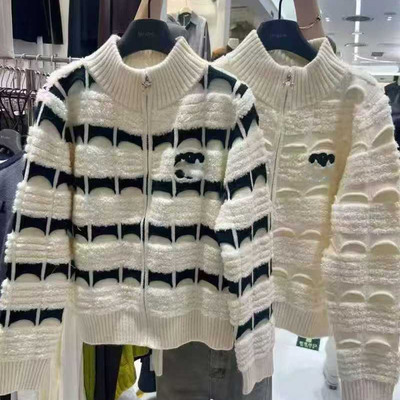 2025年秋冬新款做旧拉链针织开衫