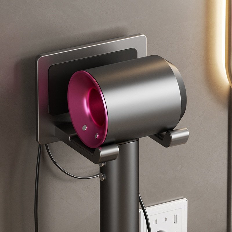 卫生间吹风机置物架免打孔手持浴室风筒架电吹风收纳太空铝放置架,家庭/个人清洁工具,吹风机置物架,淘宝优惠券,粉丝福利购,淘宝优惠卷