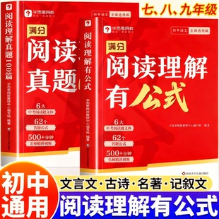 学而思初中满分阅读理解有公式初中语文阅读理解答题模板七八九年级阅读理解万能答题模板答题技巧中考阅读理解专项训练公式速查