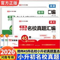 2026新版河南小升初名校真题汇编真题卷人教版语文英语数学试卷全套六年级小升初总复习小学升初中毕业升学考试总复习资料必刷题