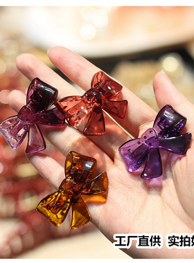 【10元任选4件清仓】AS饰品发饰卡子韩版蝴蝶结小号复古边夹发卡