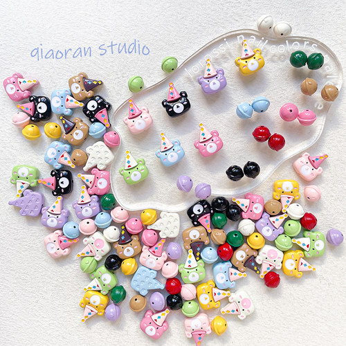腮红小熊烤漆合金配件串珠