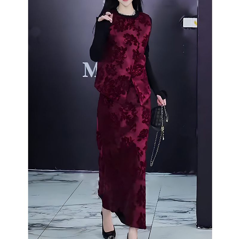 复古高端气质轻奢套装女2