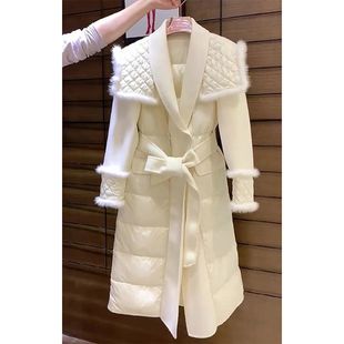 2023年新款 型好看 棉襖溫柔風棉衣韓系棉服白色夾棉外套女冬季 版