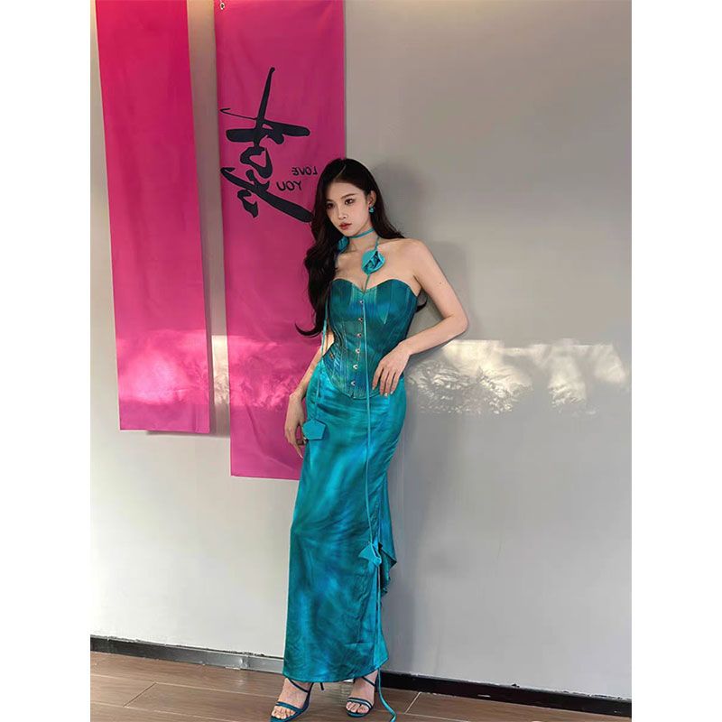 新中式晨袍新娘订婚礼裙