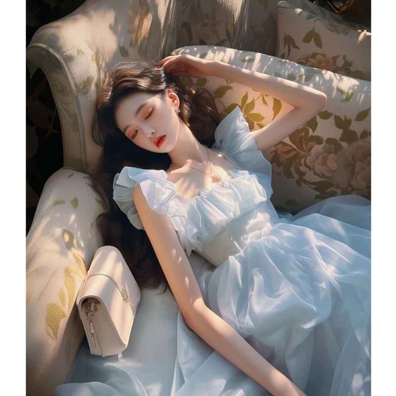 小个子显高度假风小飞袖