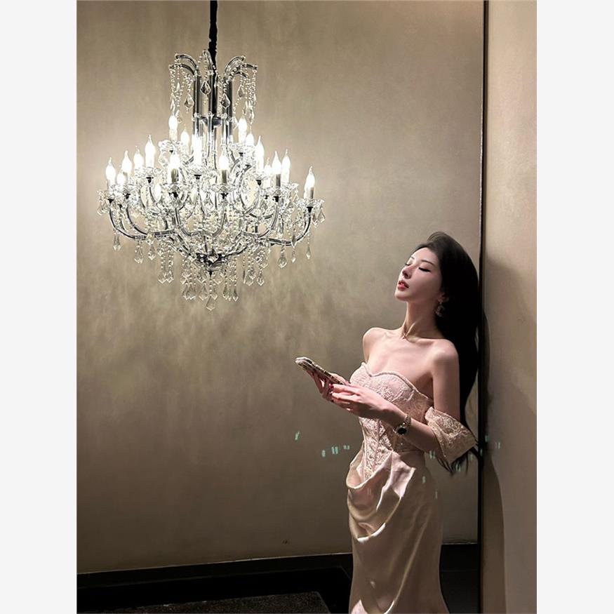 微胖大码御姐气质抹胸礼服连衣裙女秋季时髦新款高级感显瘦长裙子