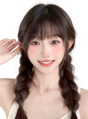 简兮真发空气刘海假发片
