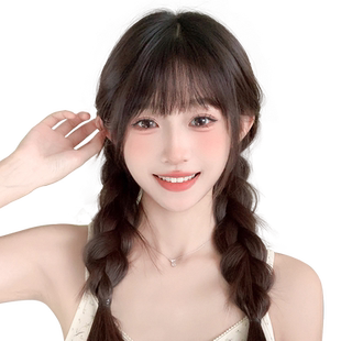 空气刘海假发女片头顶自然前额法式假刘海真发齐刘海头帘轻薄发贴