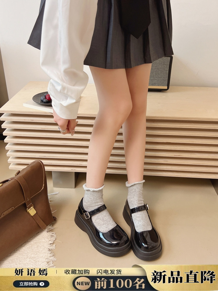 厚底玛丽珍鞋女2026新款春夏复古百搭增高日系jk配裙子学院小皮鞋