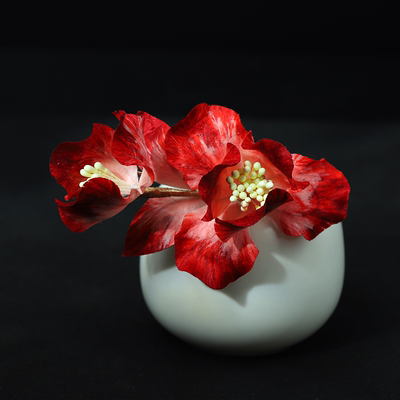 无注册商标红鸢尾新款国风胸针