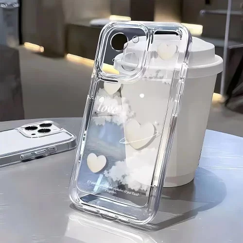 云朵爱心15promax适用于16pro苹果手机壳iphone1413pro简约12