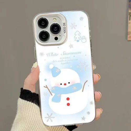 冬季雪人适用苹果16promax手机壳iphone15pro欧美14小众13可爱12
