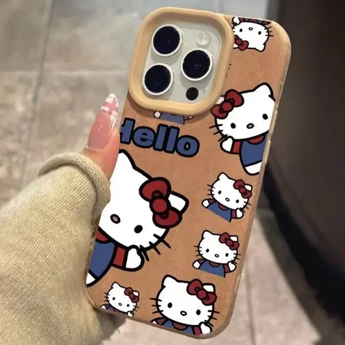 可爱KT猫适用15pro防摔16promax苹果手机壳iphone14欧美1312